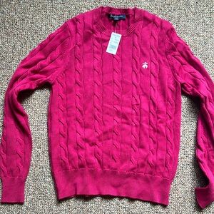 NWT Brooks Brother  Medium Pink Sweater